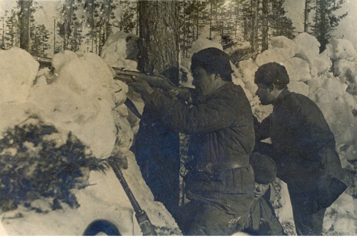 Карель фронты 14-ші атқыштар дивизиясының әскерлері. 1942ж. 
